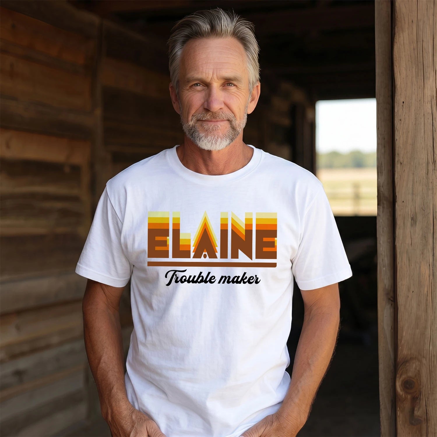 Your Name Trouble Maker Funny Shirt ELAINE M1-34