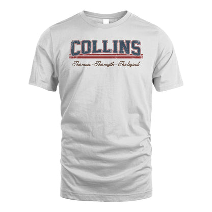 The Man The Myth The Legend Vintage Shirt COLLINS M1-6