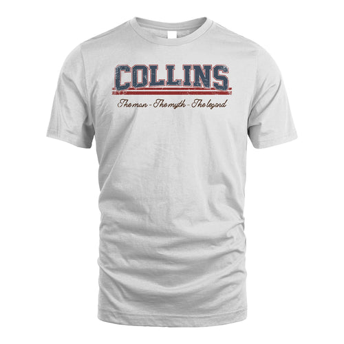 The Man The Myth The Legend Vintage Shirt COLLINS M1-6