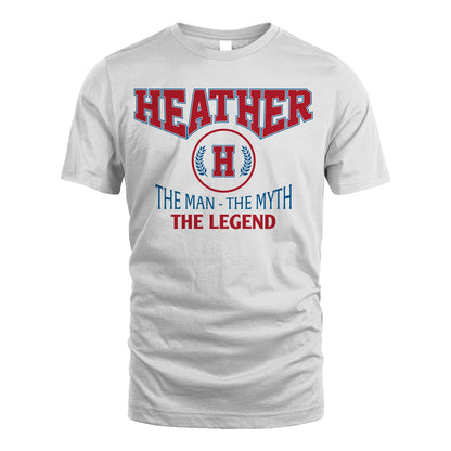 The Man The Myth The Legend Jet Style Shirt HEATHER M1-9