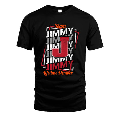 Team Your Name Lifetime Member Sporty Shirt JIMMY M1-25