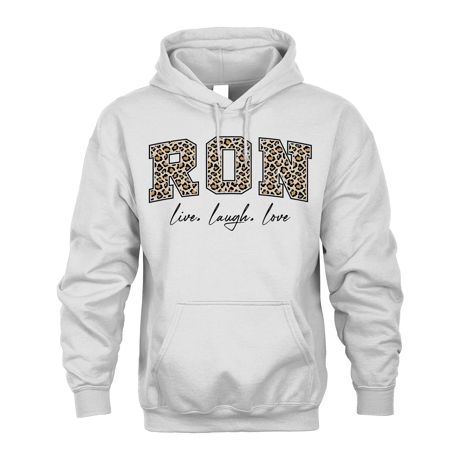 Live Laugh Love Custom Name With Leopard Pattern Shirt RON M1-13