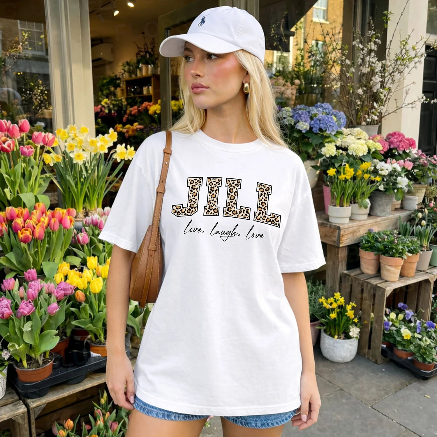 Live Laugh Love Custom Name With Leopard Pattern Shirt JILL M1-13