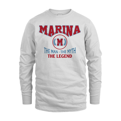 The Man The Myth The Legend Jet Style Shirt MARINA M1-9