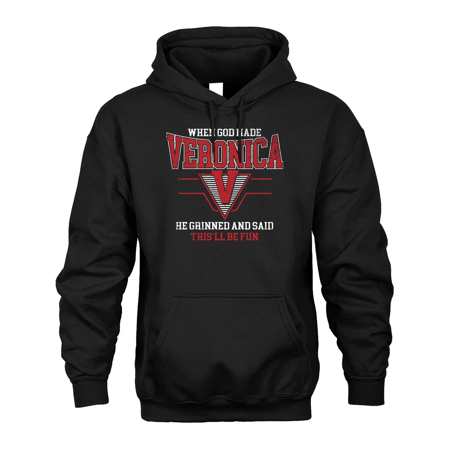 When God Made Your Name He Grinned And Said This'll Be Fun Baseball Shirt VERONICA M1-29