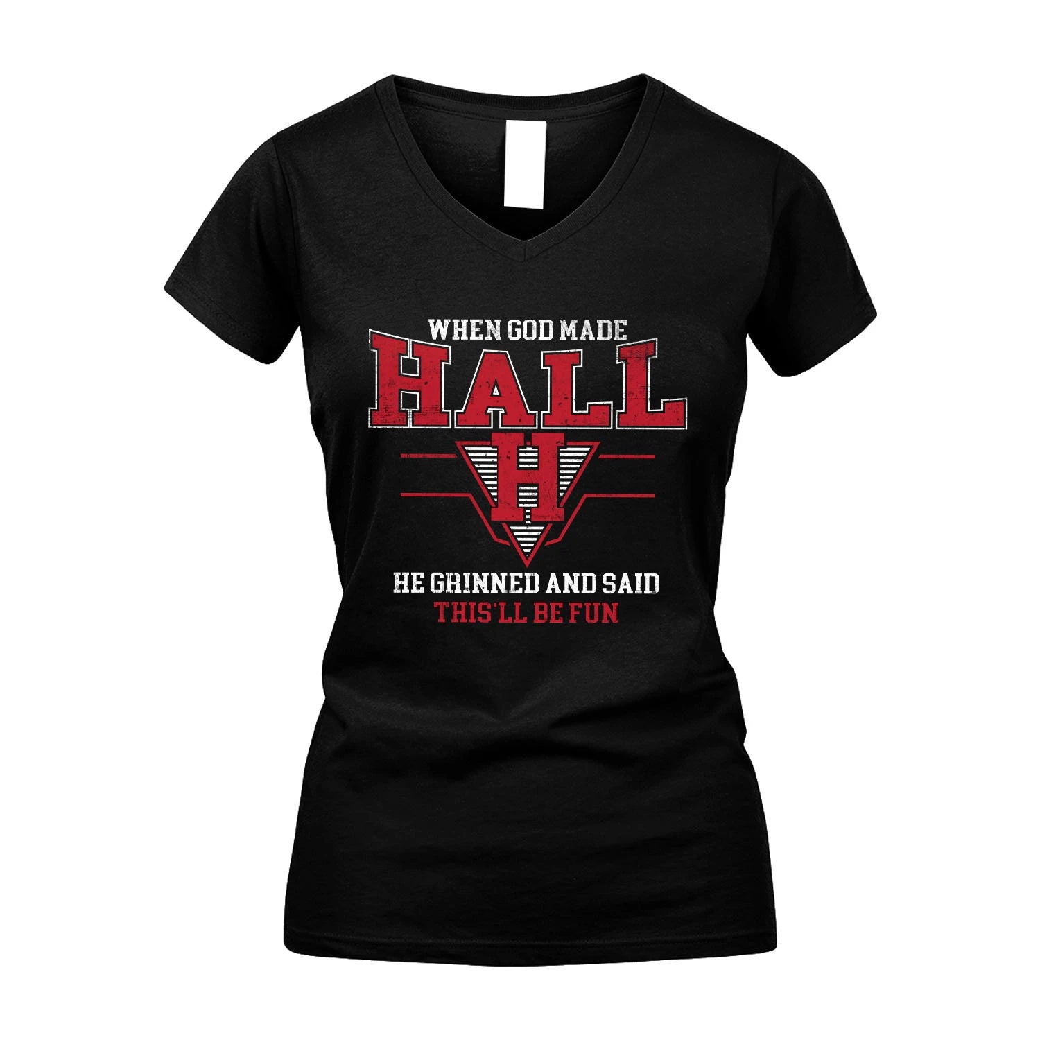 When God Made Your Name He Grinned And Said This'll Be Fun Baseball Shirt HALL M1-29