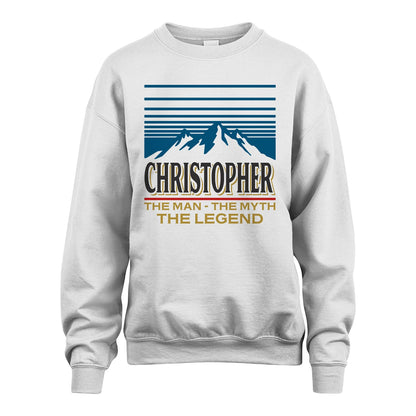 The Man The Myth The Legend Vintage Mountain Shirt CHRISTOPHER M1-19