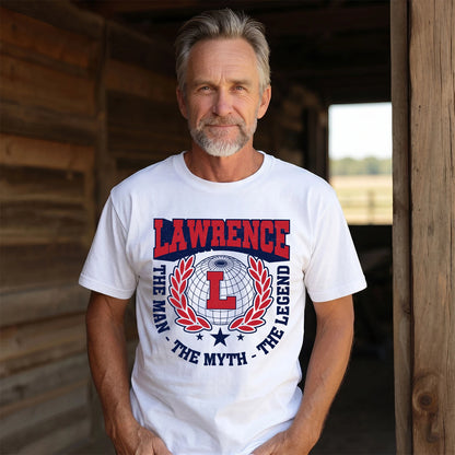 The Man The Myth The Legend Logo Shirt LAWRENCE M1-30