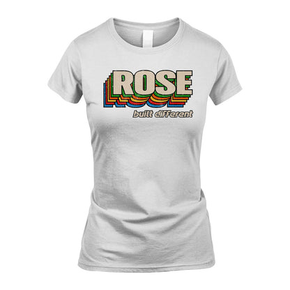 Your Name Built Different Retro Shirt ROSE M1-26