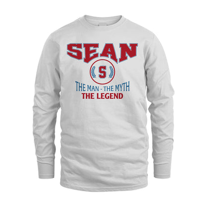 The Man The Myth The Legend Jet Style Shirt SEAN M1-9
