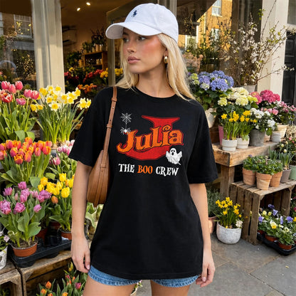 The Boo Crew Halloween Custom Name Shirt JULIA M1-22