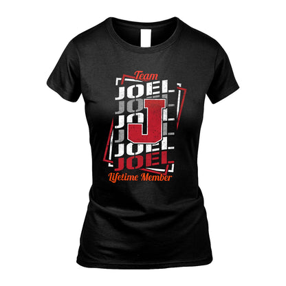 Team Your Name Lifetime Member Sporty Shirt JOEL M1-25