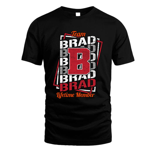 Team Your Name Lifetime Member Sporty Shirt BRAD M1-25