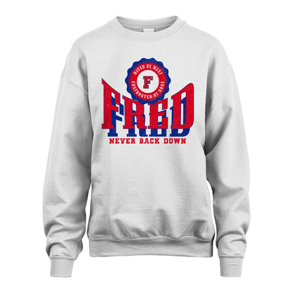 Your Name Never Back Down Shirt FRED M1-33