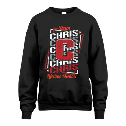 Team Your Name Lifetime Member Sporty Shirt CHRIS M1-25