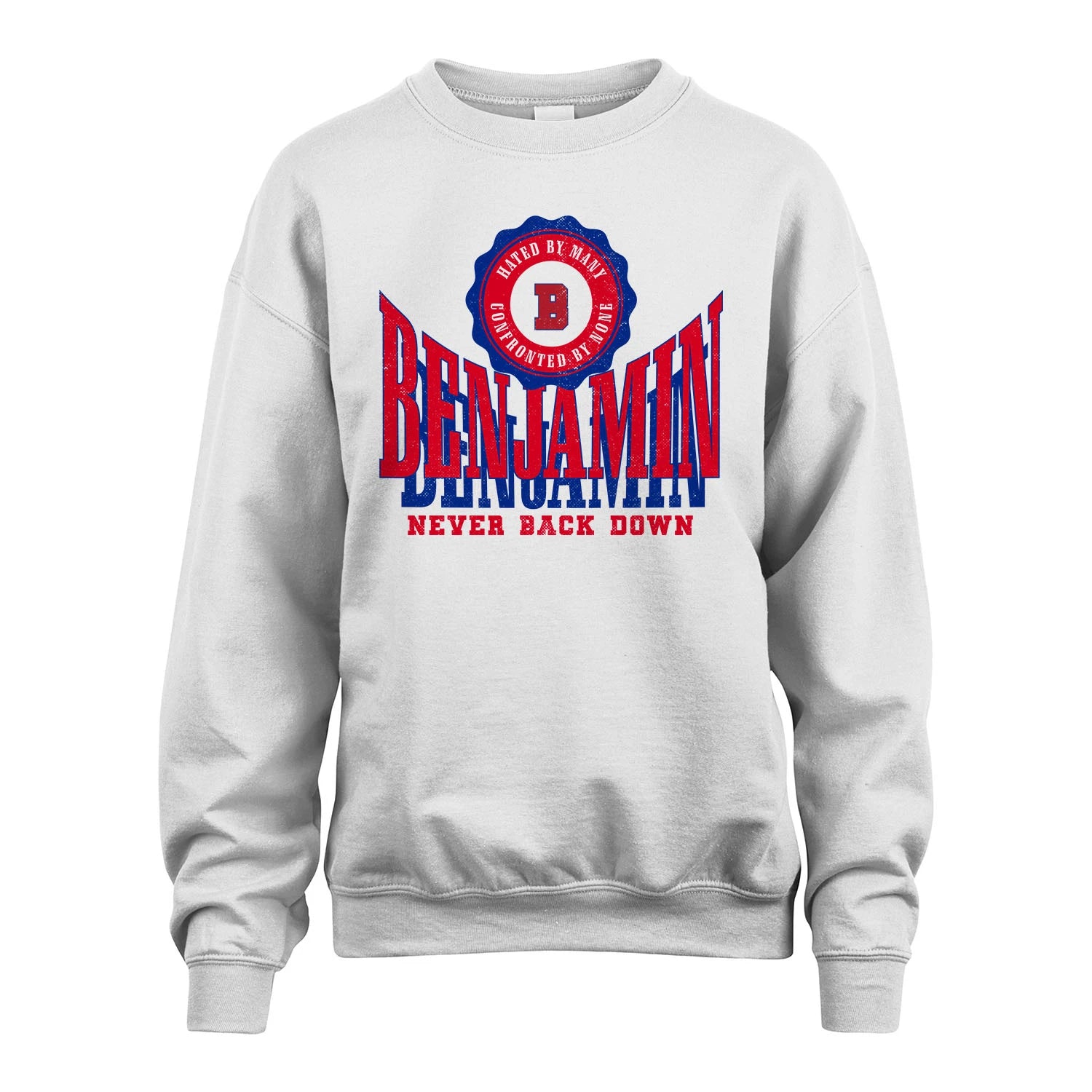 Your Name Never Back Down Shirt BENJAMIN M1-33