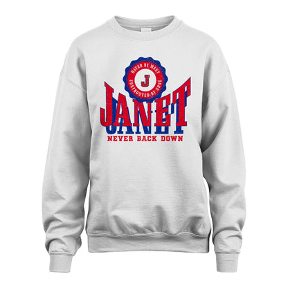 Your Name Never Back Down Shirt JANET M1-33