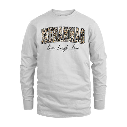 Live Laugh Love Custom Name With Leopard Pattern Shirt MUHAMMAD M1-13
