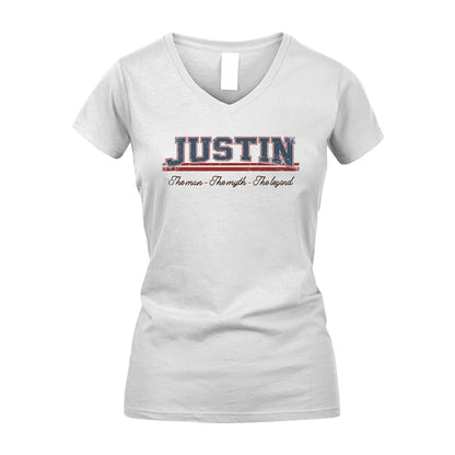 The Man The Myth The Legend Vintage Shirt JUSTIN M1-6