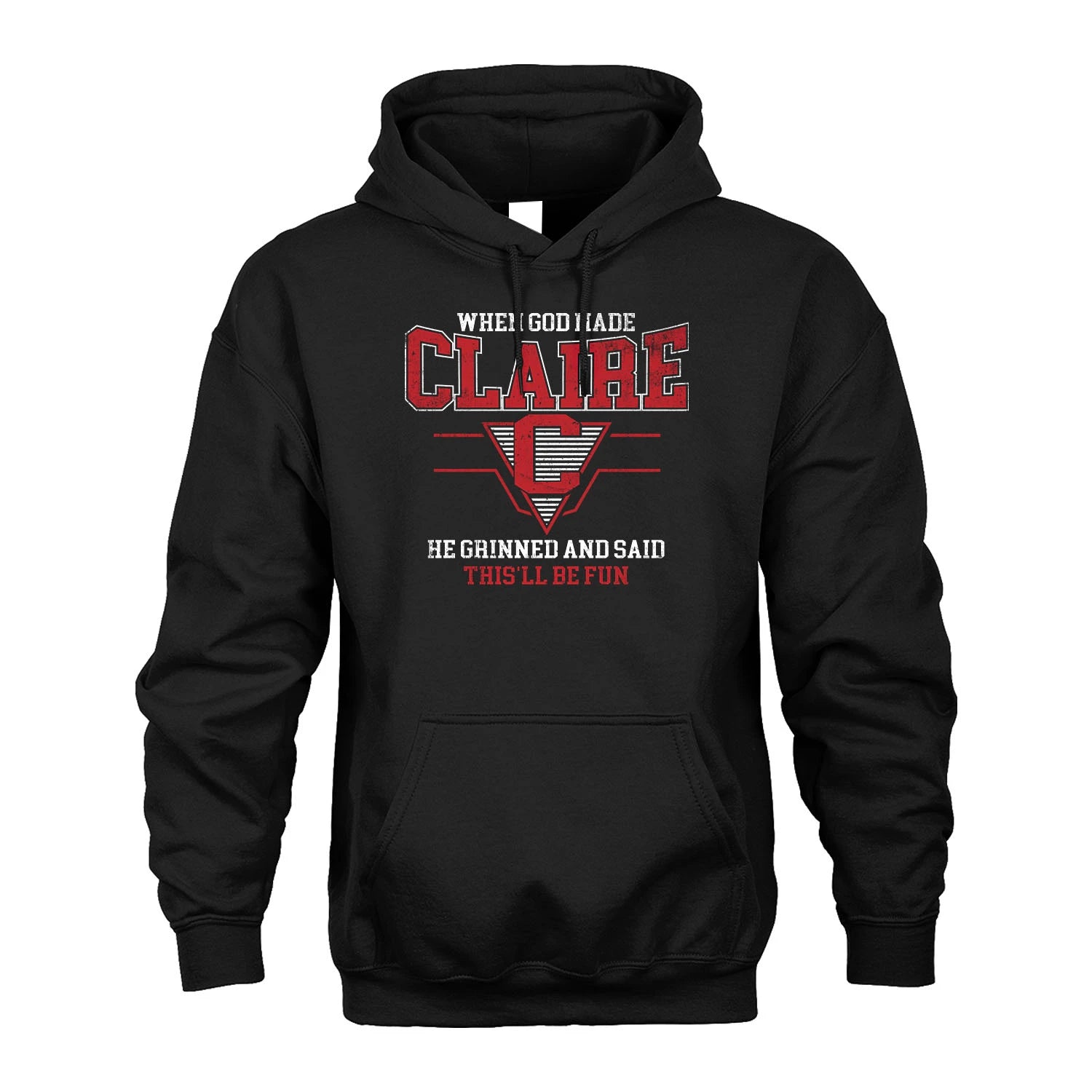 When God Made Your Name He Grinned And Said This'll Be Fun Baseball Shirt CLAIRE M1-29