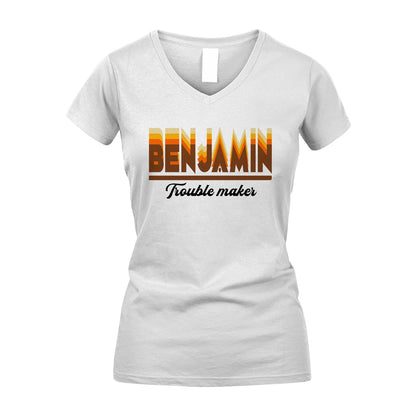 Your Name Trouble Maker Funny Shirt BENJAMIN M1-34