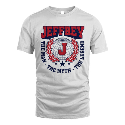 The Man The Myth The Legend Logo Shirt JEFFREY M1-30