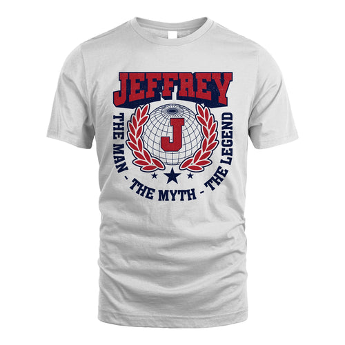 The Man The Myth The Legend Logo Shirt JEFFREY M1-30