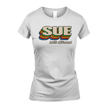 Your Name Built Different Retro Shirt SUE M1-26