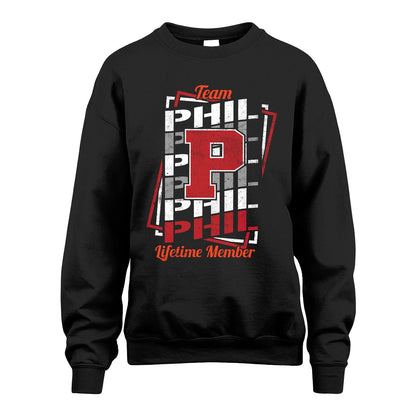Team Your Name Lifetime Member Sporty Shirt PHIL M1-25