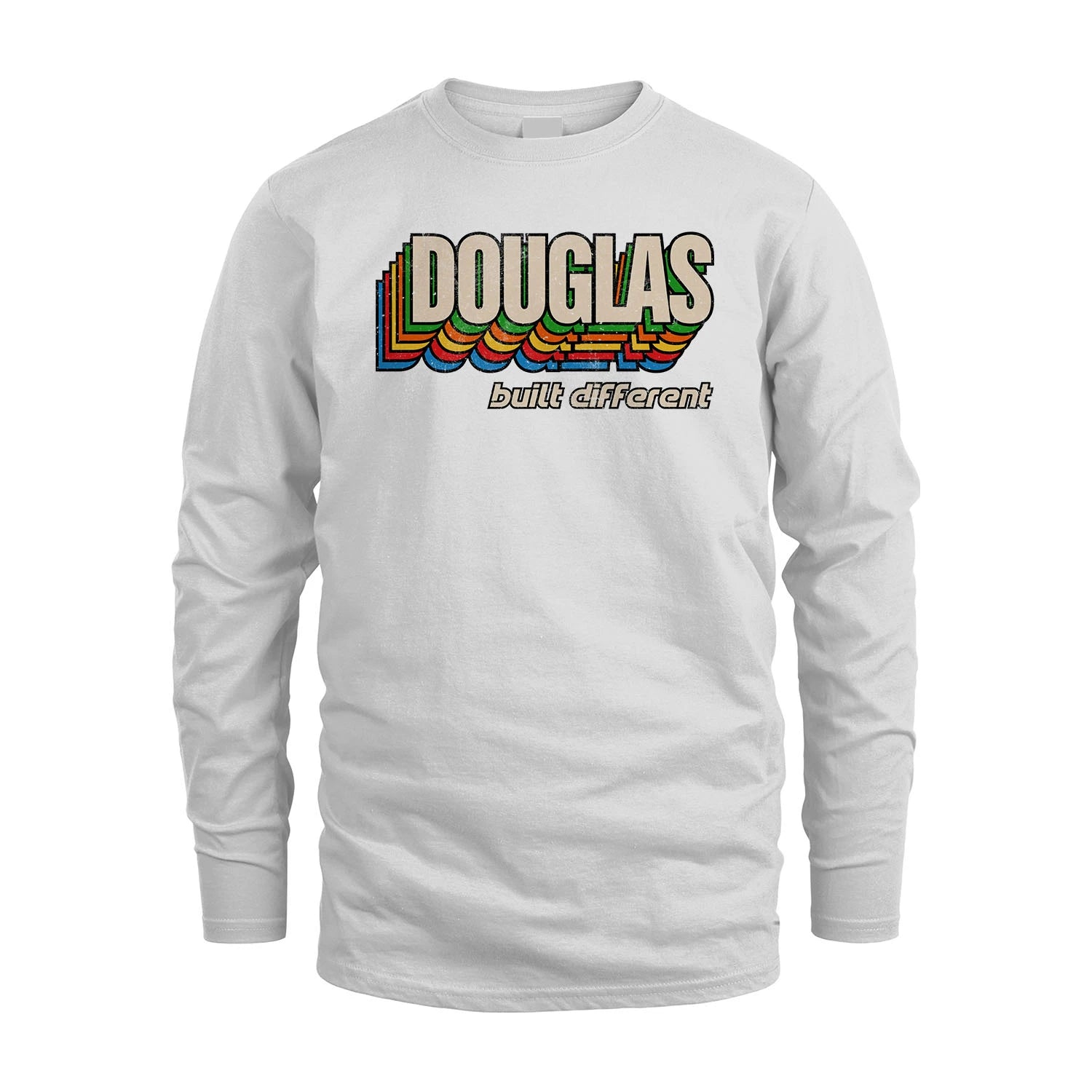 Your Name Built Different Retro Shirt DOUGLAS M1-26