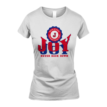 Your Name Never Back Down Shirt JOY M1-33