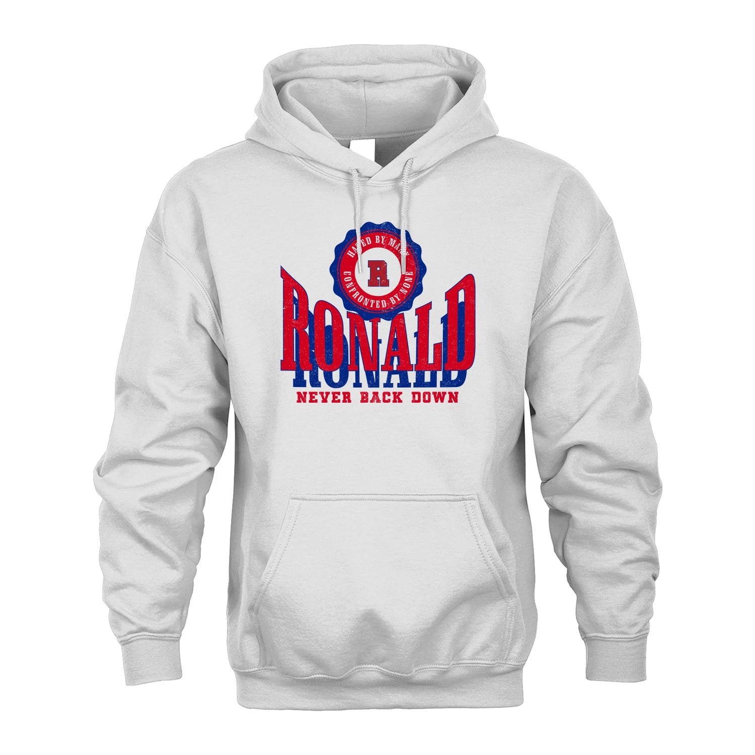 Your Name Never Back Down Shirt RONALD M1-33