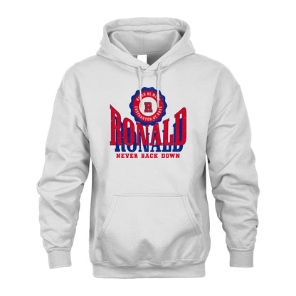 Your Name Never Back Down Shirt RONALD M1-33