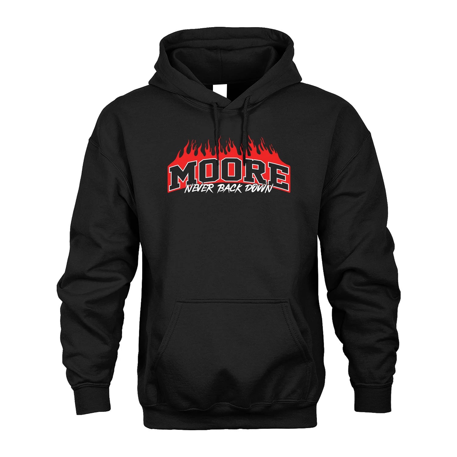 Never Back Down Your Name With Fire Shirt MOORE M1-37