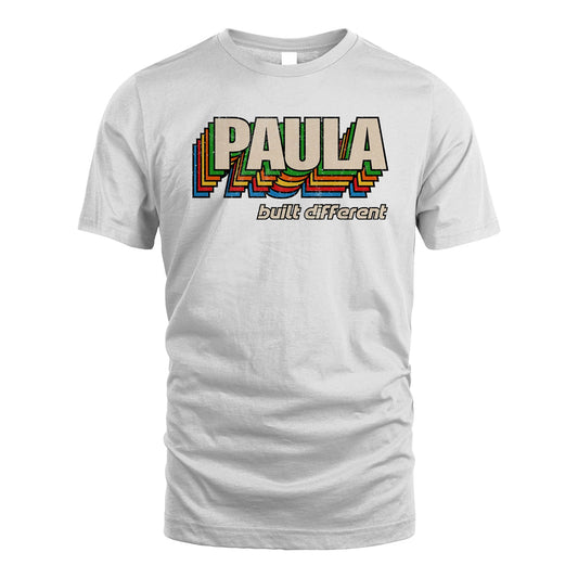 Your Name Built Different Retro Shirt PAULA M1-26