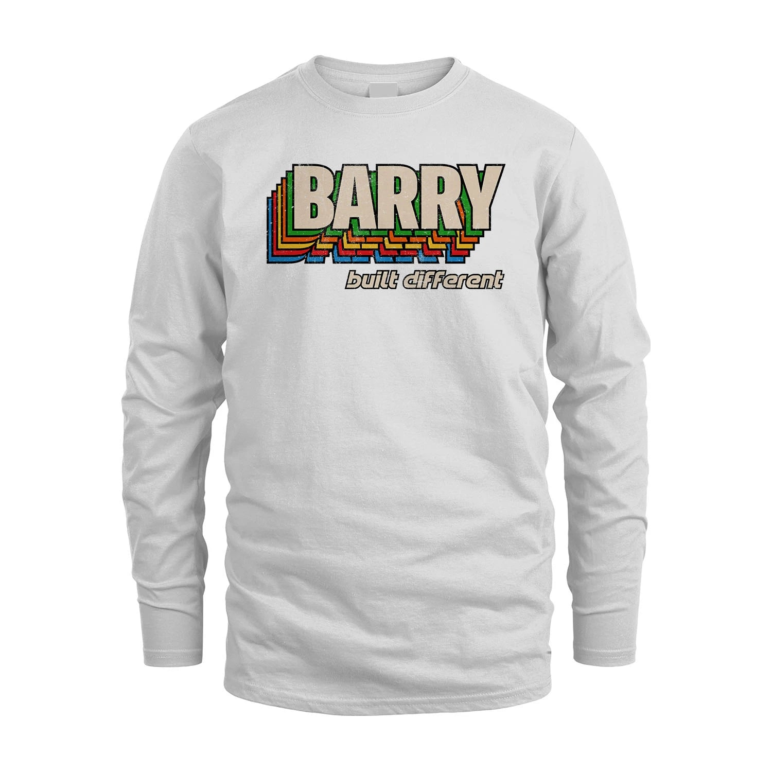Your Name Built Different Retro Shirt BARRY M1-26