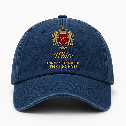 The Man The Myth The Legend Royal Blue Cap WHITE 13K1 C49PF