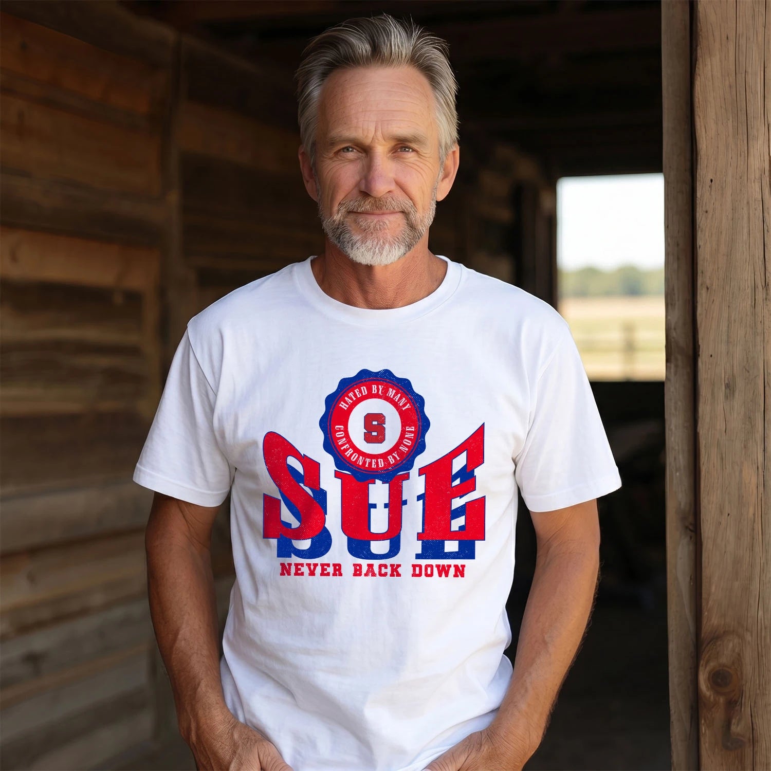 Your Name Never Back Down Shirt SUE M1-33