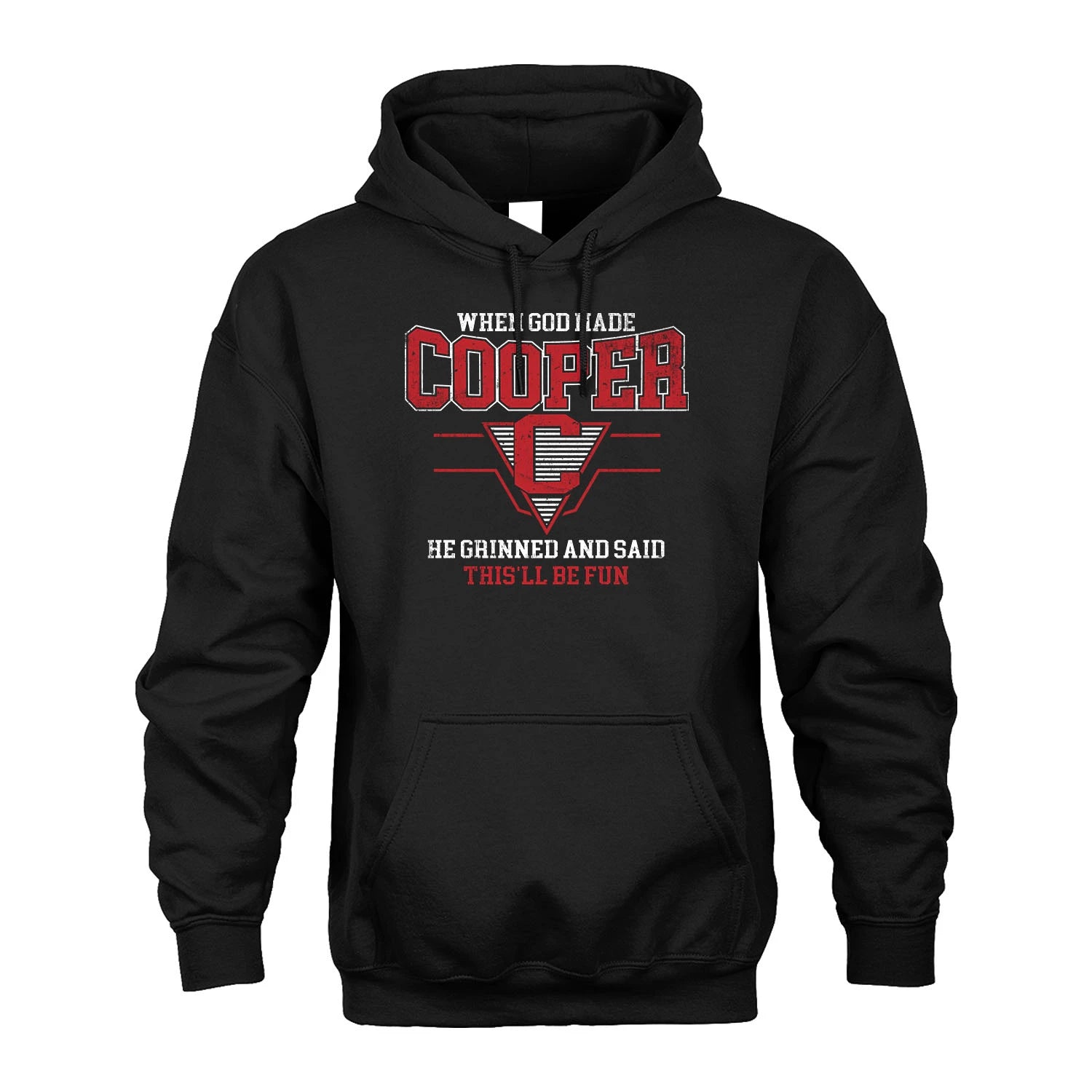 When God Made Your Name He Grinned And Said This'll Be Fun Baseball Shirt COOPER M1-29