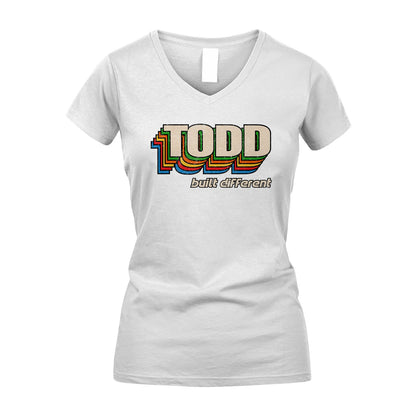 Your Name Built Different Retro Shirt TODD M1-26
