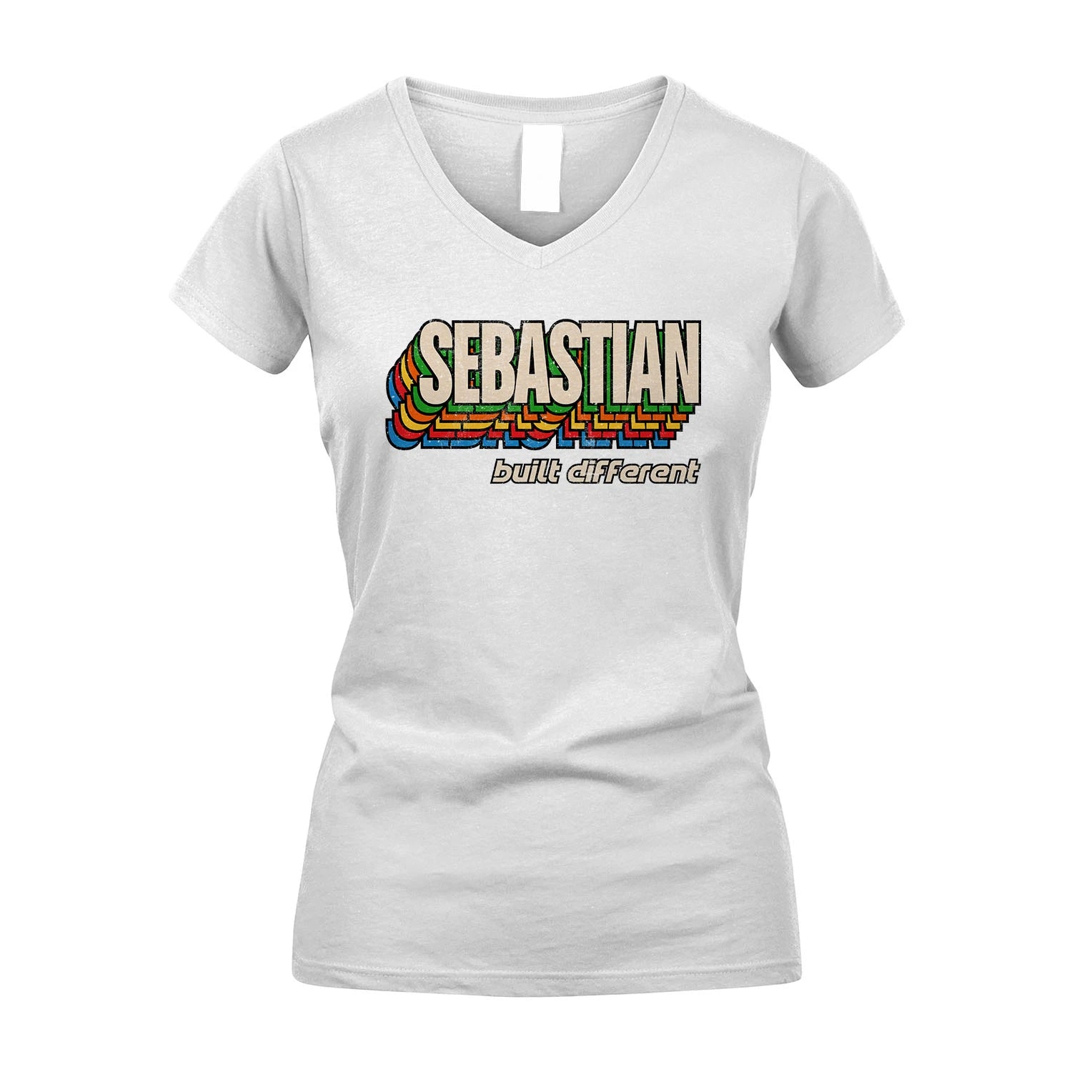 Your Name Built Different Retro Shirt SEBASTIAN M1-26
