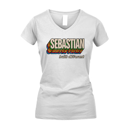 Your Name Built Different Retro Shirt SEBASTIAN M1-26