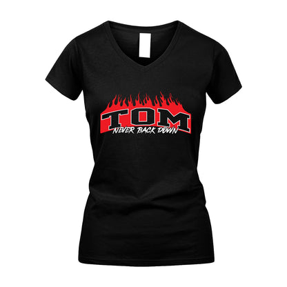 Never Back Down Your Name With Fire Shirt TOM M1-37