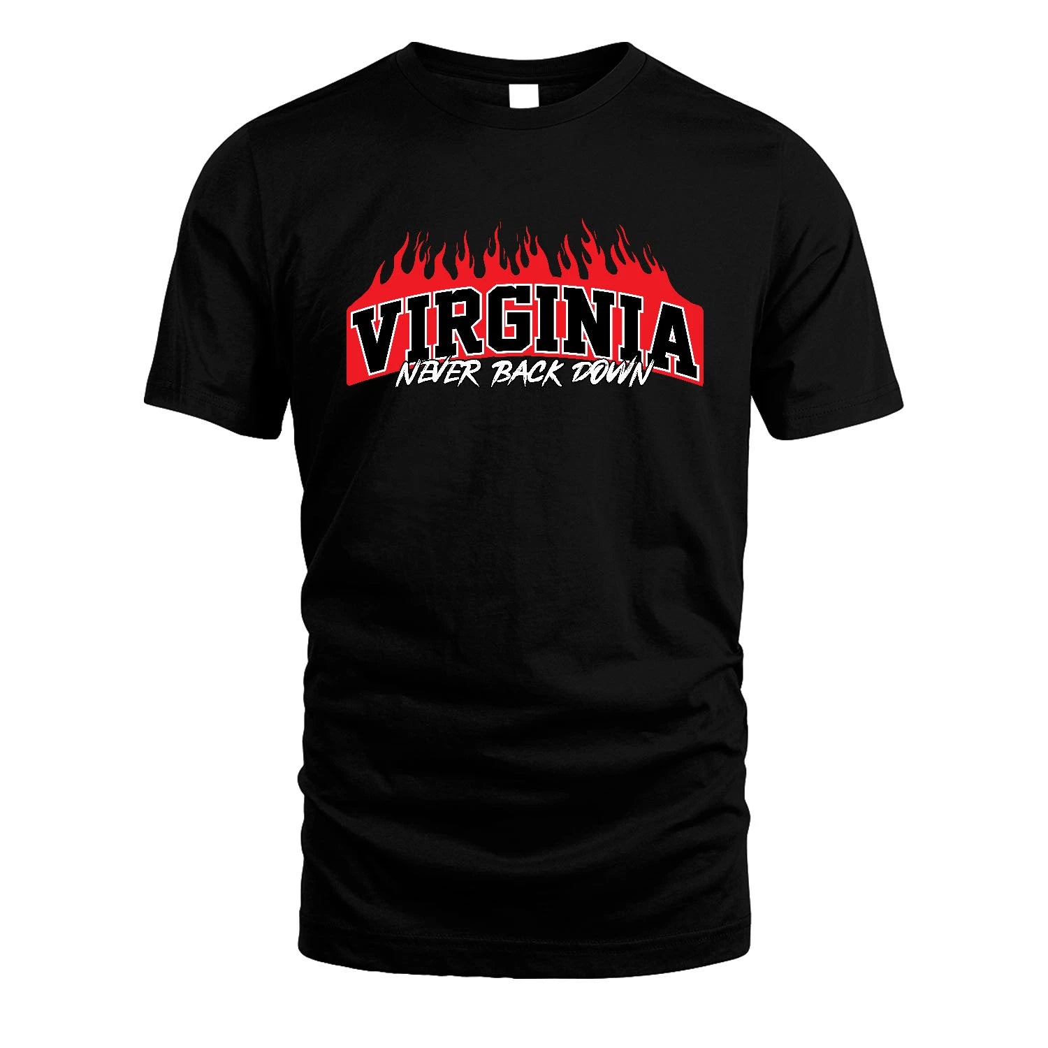Never Back Down Your Name With Fire Shirt VIRGINIA M1-37