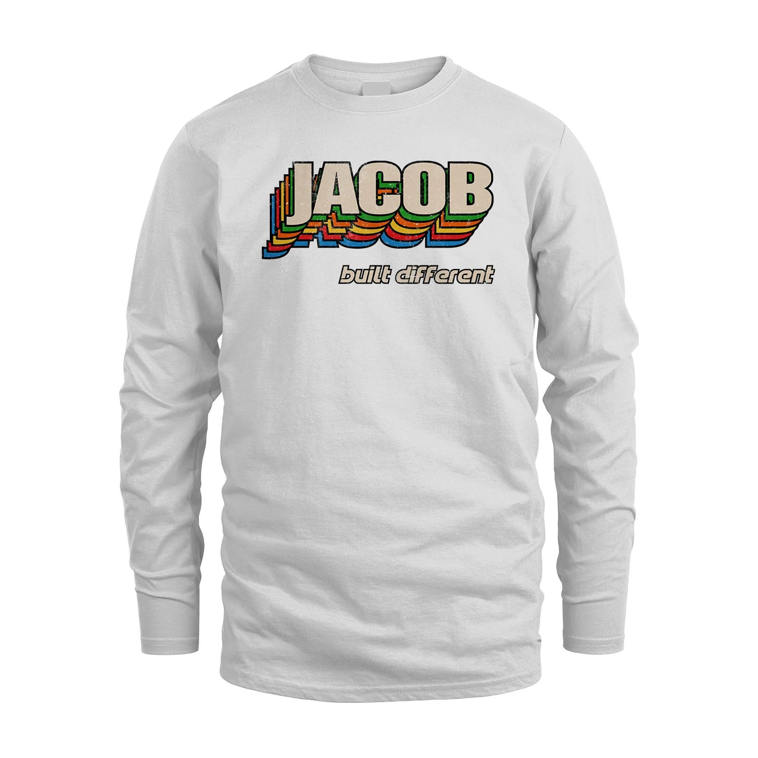Your Name Built Different Retro Shirt JACOB M1-26