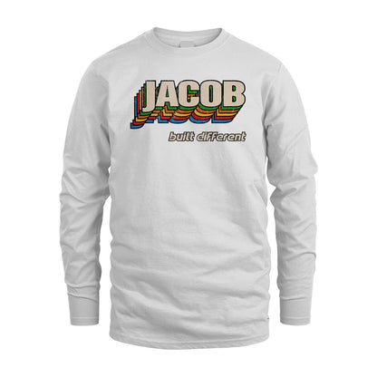 Your Name Built Different Retro Shirt JACOB M1-26
