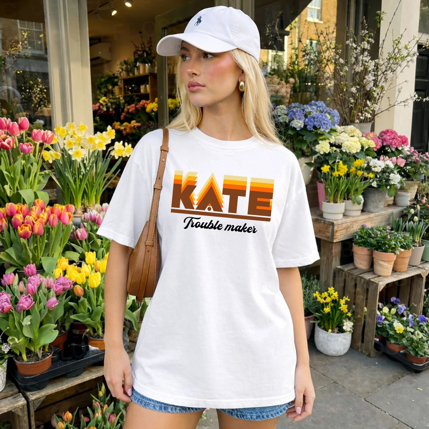 Your Name Trouble Maker Funny Shirt KATE M1-34