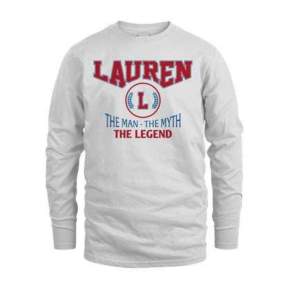 The Man The Myth The Legend Jet Style Shirt LAUREN M1-9