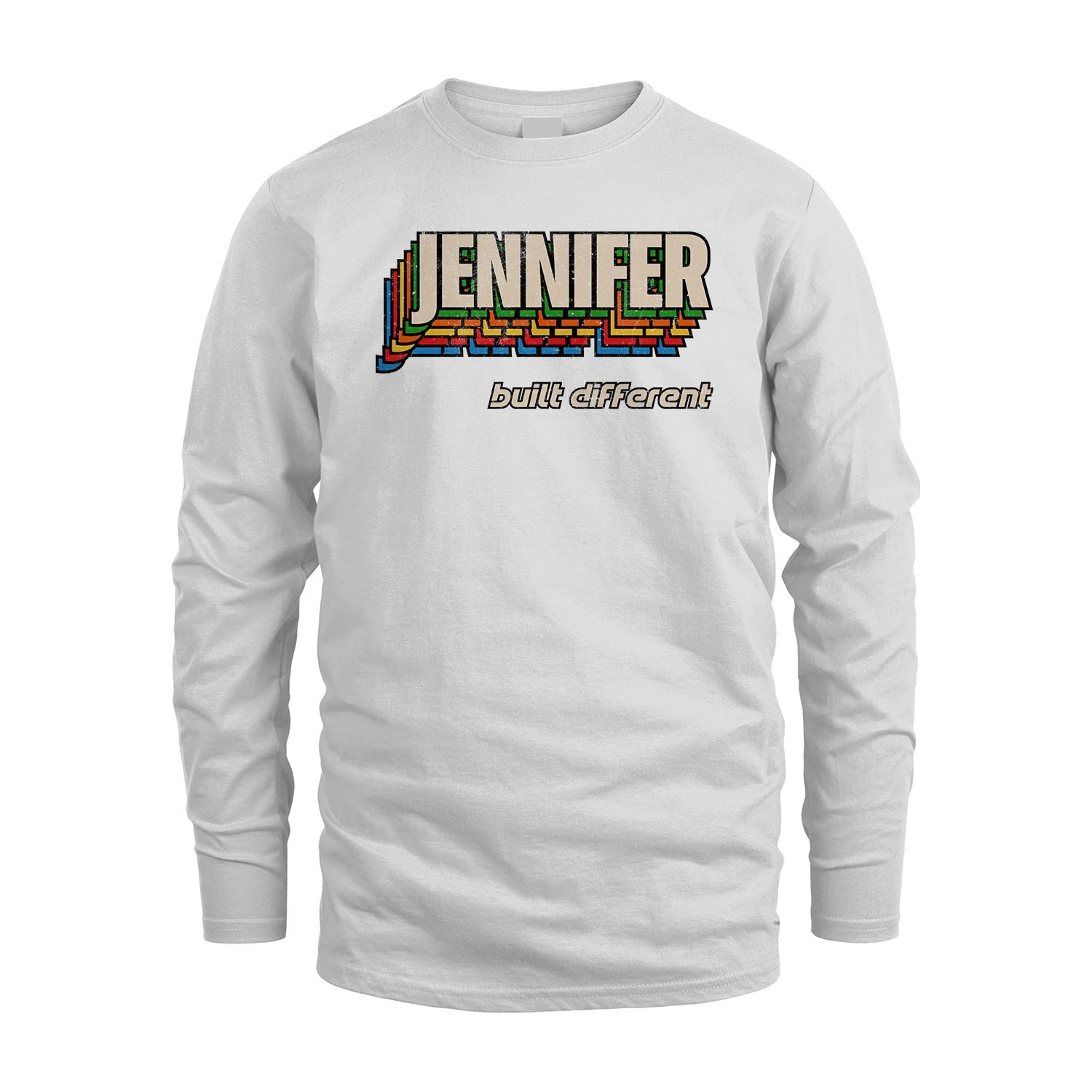 Your Name Built Different Retro Shirt JENNIFER M1-26