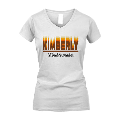 Your Name Trouble Maker Funny Shirt KIMBERLY M1-34